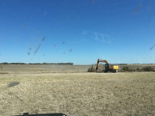 Excavator on the truck