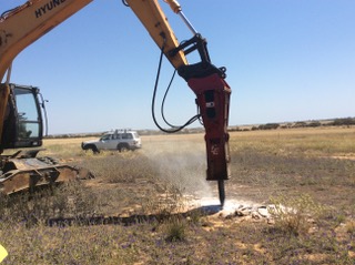 Excavator on the truck